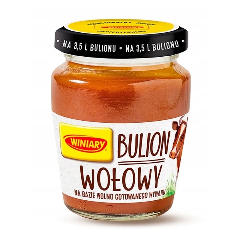 Winiary BULION WOŁOWY W PŁYNIE n bazie wolno gotowanego wywaru 160g na 3,5L
